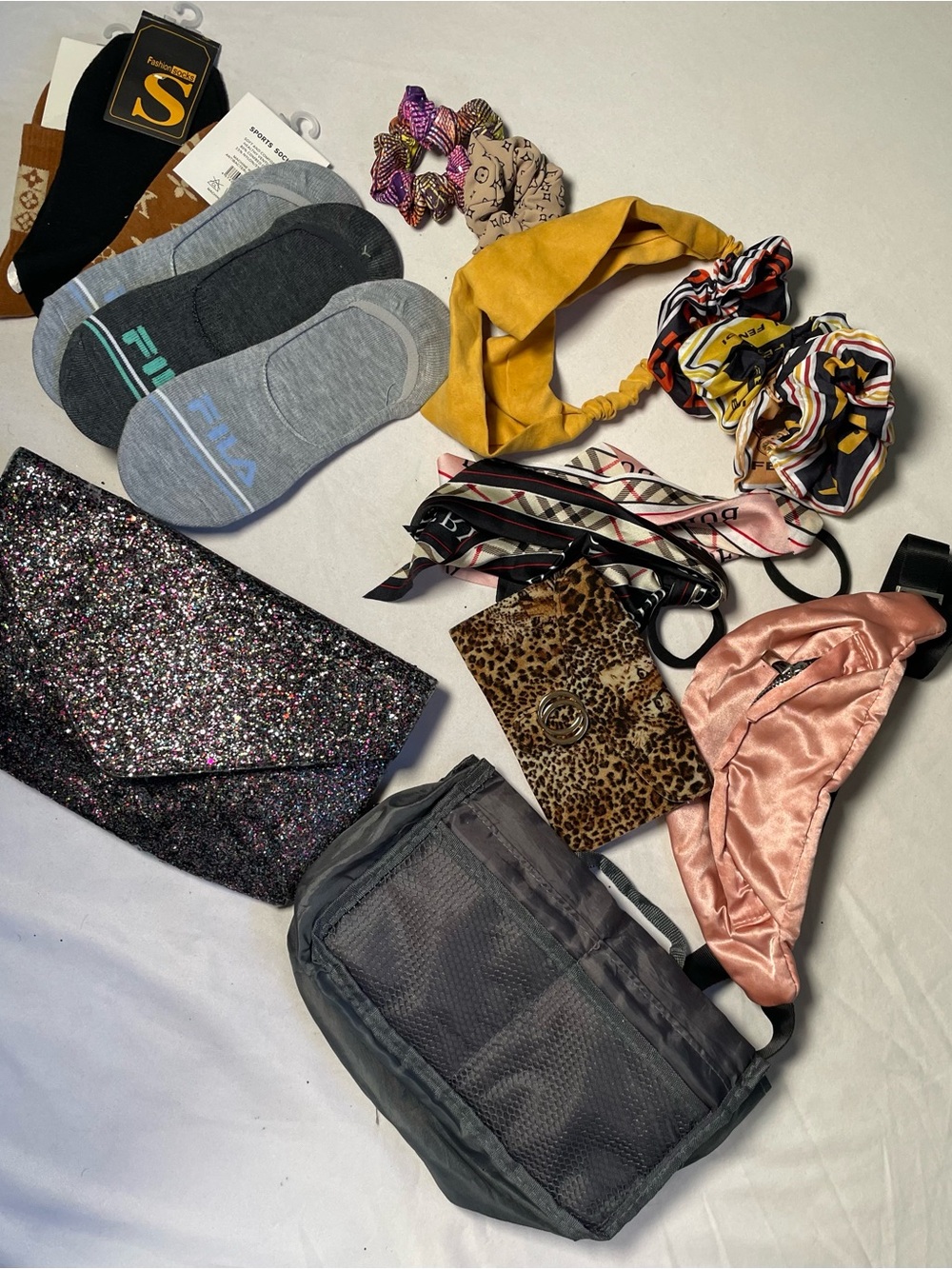 Women’s Accessory Bundle - 17 Pieces - Socks Hair Accessories Bags - New (Other)